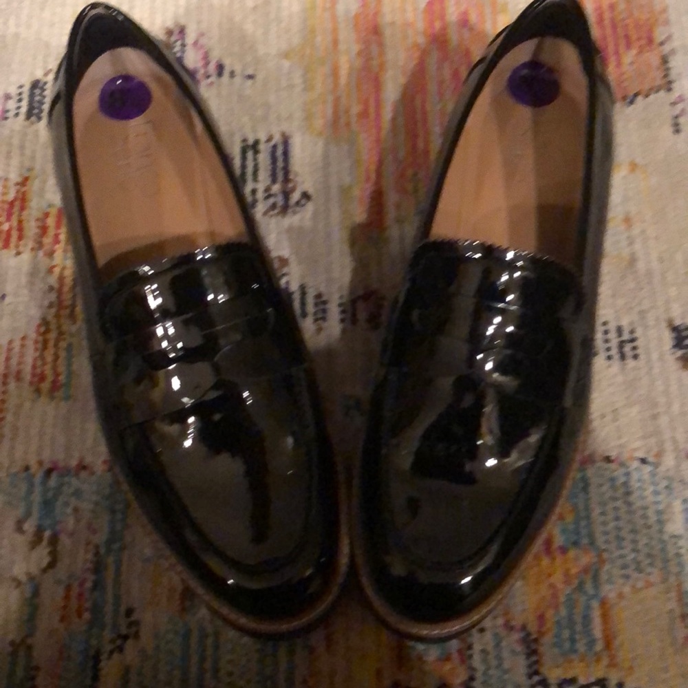 Franco Sarto patent loafers
